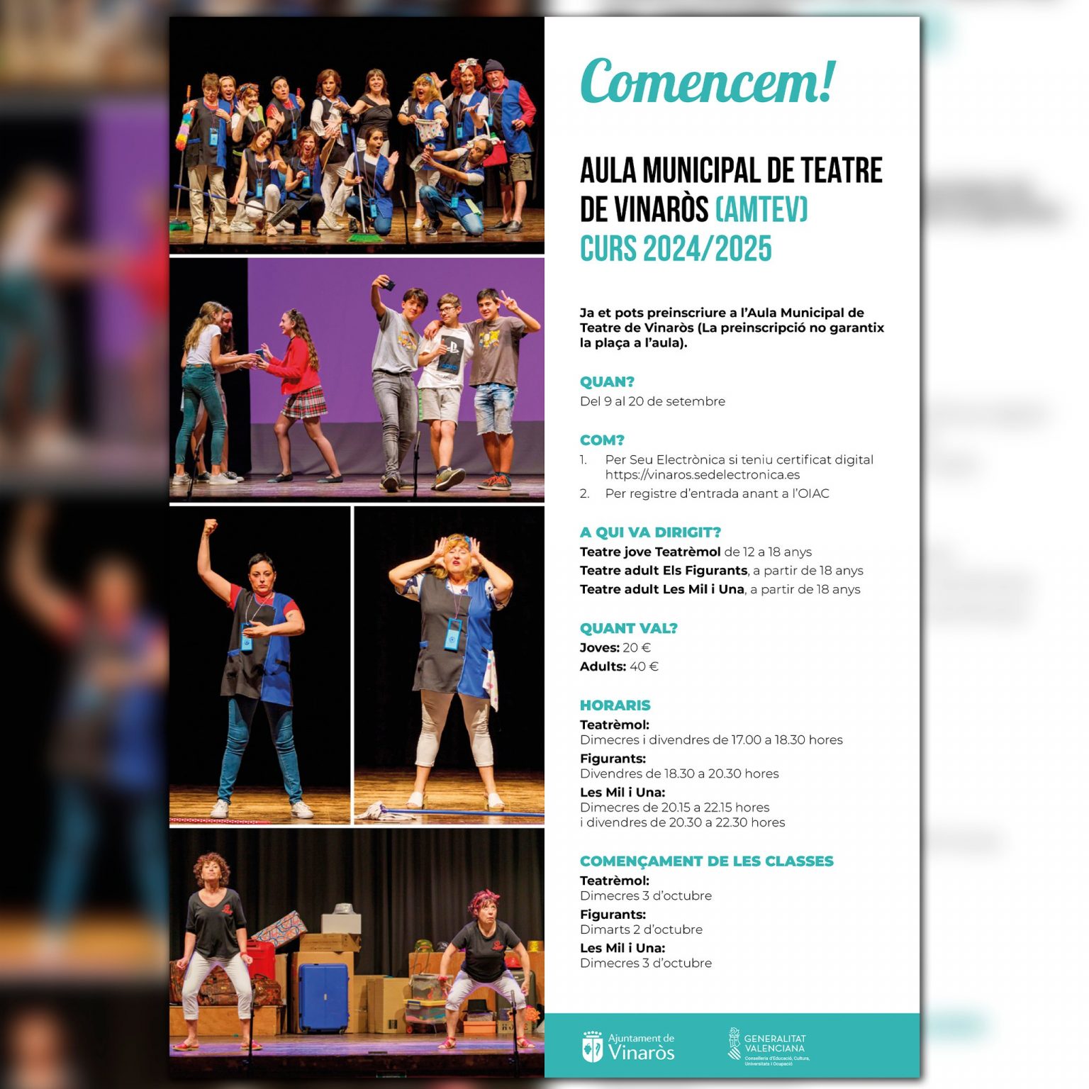 Scrip Pot Obertes les inscripcions per a l’Aula Municipal de Teatre – Diari del ...