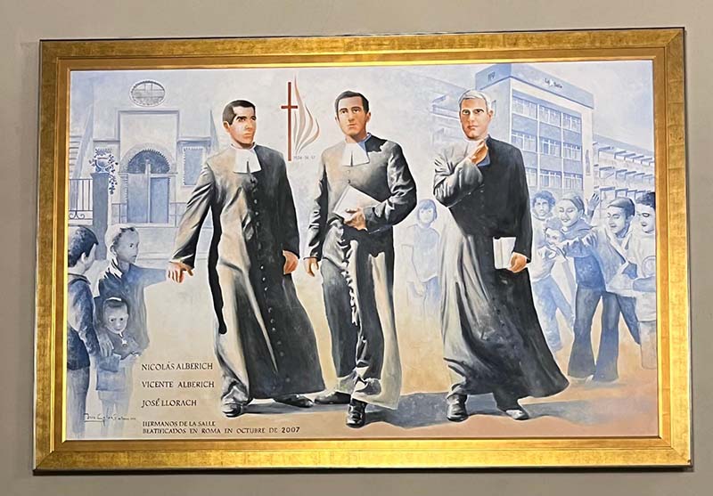 Cuadro de los beatos Nicolás, Vicente y José en la capilla del Sagrario de San Bartolomé